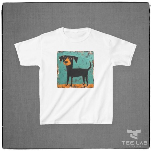 Folk Art Dog tee part of the Toddler and Kids Collection from Tee Lab Designs.