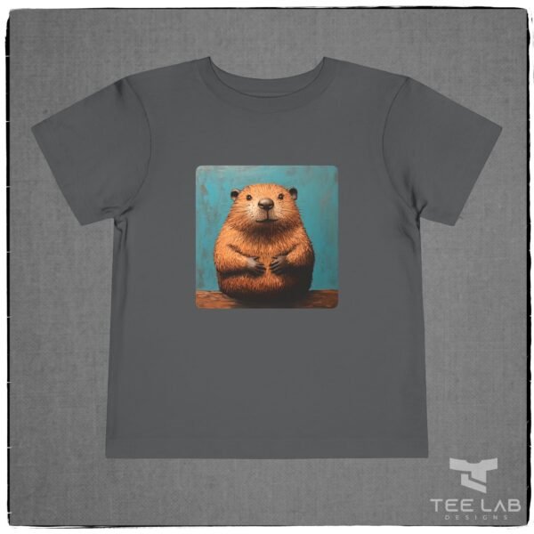 Folk Art Toddler Beaver Bella+Canvas Tee from Tee Lab Designs. This is part of the Toddler and Kids Collection.