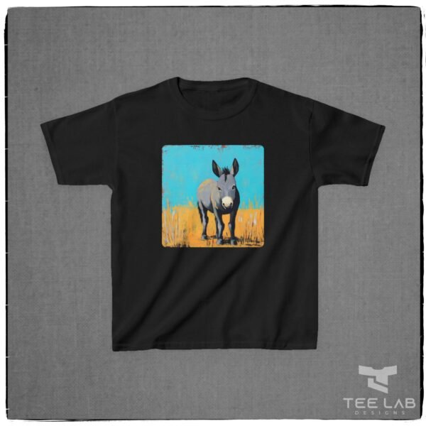 Folk Art Kids Donkey Tee and part of the Tee Lab Designs Toddler and Kids Collection.
