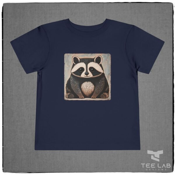 Folk Art Toddler Raccoon Bella+Canvas Tee from Tee Lab Designs. This is part of the Toddler and Kids Collection.