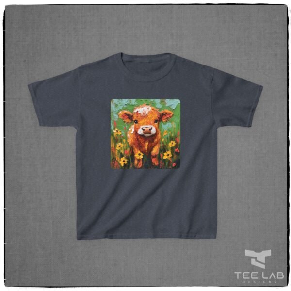 Folk Art Toddler Highland Calf Tee from Tee Lab Designs. This is part of the Toddler and Kids Collection.