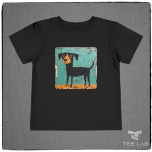 Folk Art Dog Bella+Canvas Toddler and Kids Collection from Tee Lab Designs.
