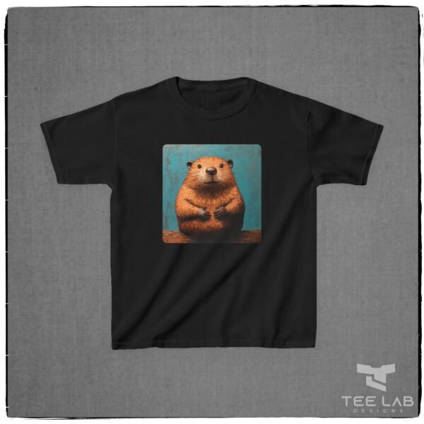 Folk Art Kids Beaver Tee from Tee Lab Designs. This is part of the Toddler and Kids Collection.
