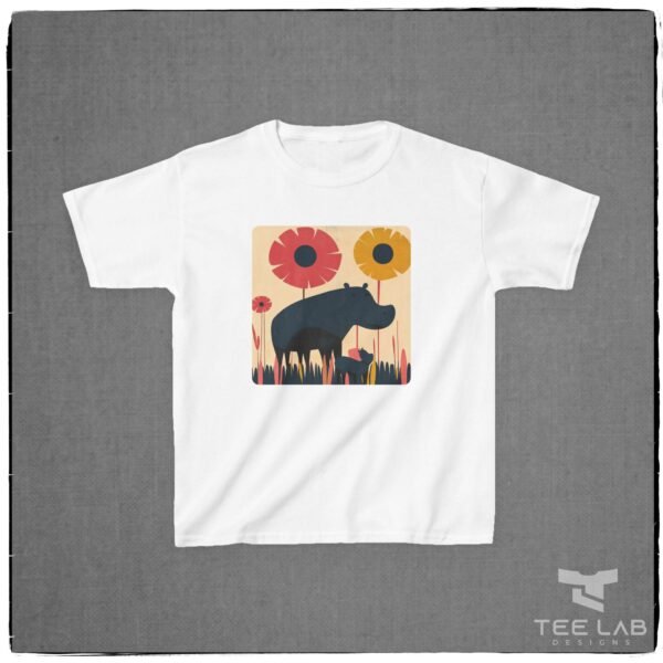 Folk Art Toddler Hippo Tee from Tee Lab Designs. This is part of the Toddler and Kids Collection.