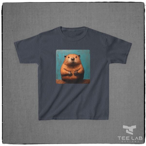 Folk Art Kids Beaver Tee from Tee Lab Designs. This is part of the Toddler and Kids Collection.