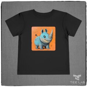 Folk Art Baby Rhino Bella+Canvas Toddler and Kids Collection from Tee Lab Designs.