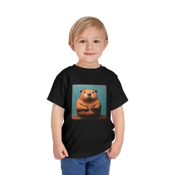 Folk Art Toddler Beaver Bella+Canvas Tee from Tee Lab Designs. This is part of the Toddler and Kids Collection.