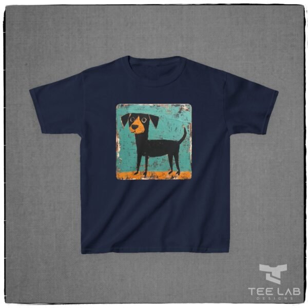 Folk Art Dog tee part of the Toddler and Kids Collection from Tee Lab Designs.