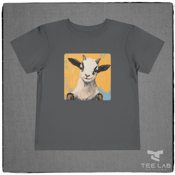 Folk Art Toddler Baby Goat Bella Canvas Tee from Tee Lab Designs. This is part of the Toddler and Kids Collection.