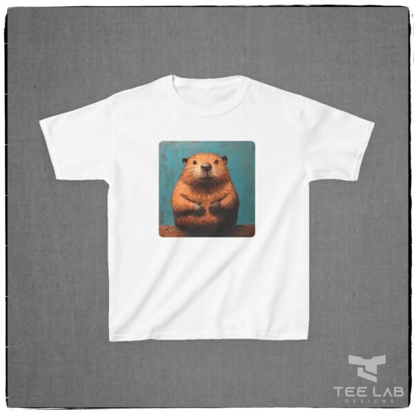 Folk Art Kids Beaver Tee from Tee Lab Designs. This is part of the Toddler and Kids Collection.