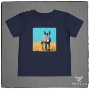 Folk Art Toddler Donkey Tee from Bella+Canvas and part of the Tee Lab Designs Toddler and Kids Collection.
