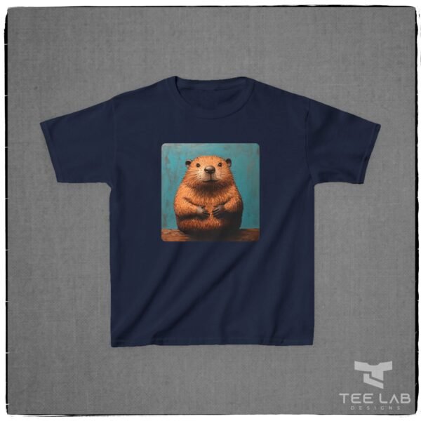 Folk Art Kids Beaver Tee from Tee Lab Designs. This is part of the Toddler and Kids Collection.