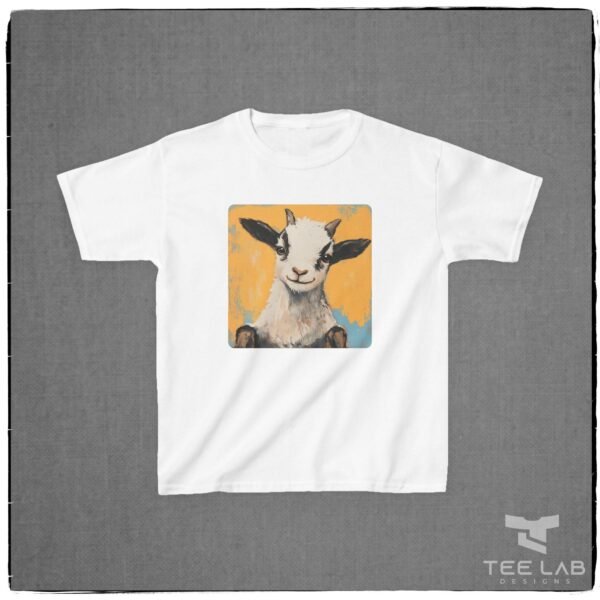 Folk Art Baby Goat Tee from Tee Lab Designs. This is part of the Toddler and Kids Collection.
