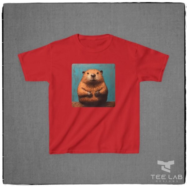 Folk Art Kids Beaver Tee from Tee Lab Designs. This is part of the Toddler and Kids Collection.