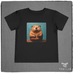 Folk Art Toddler Beaver Bella+Canvas Tee from Tee Lab Designs. This is part of the Toddler and Kids Collection.