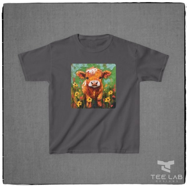 Folk Art Toddler Highland Calf Tee from Tee Lab Designs. This is part of the Toddler and Kids Collection.