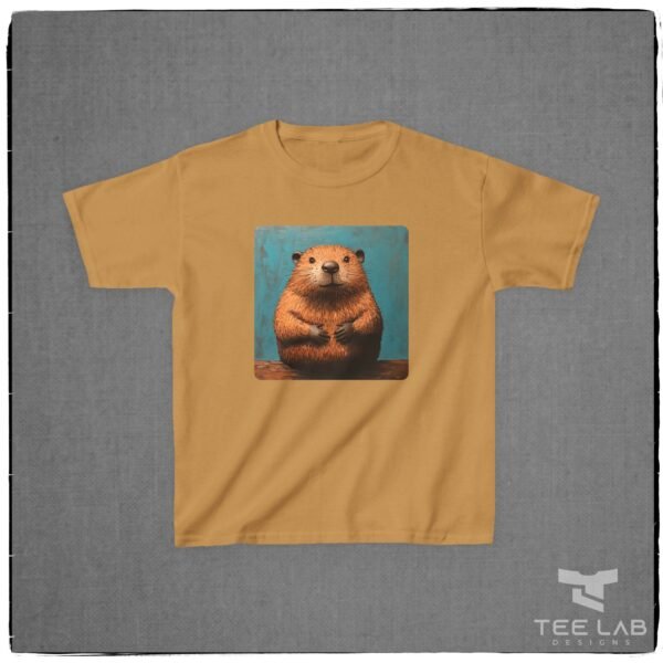 Folk Art Kids Beaver Tee from Tee Lab Designs. This is part of the Toddler and Kids Collection.