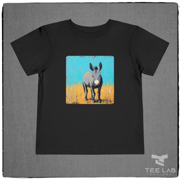 Folk Art Toddler Donkey Tee from Bella+Canvas and part of the Tee Lab Designs Toddler and Kids Collection.