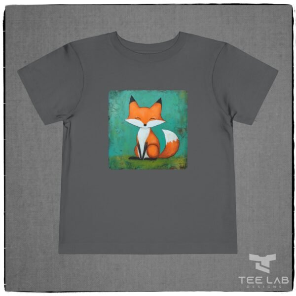 Folk Art Toddler Red Fox Bella Canvas Tee from Tee Lab Designs. This is part of the Toddler and Kids Collection.