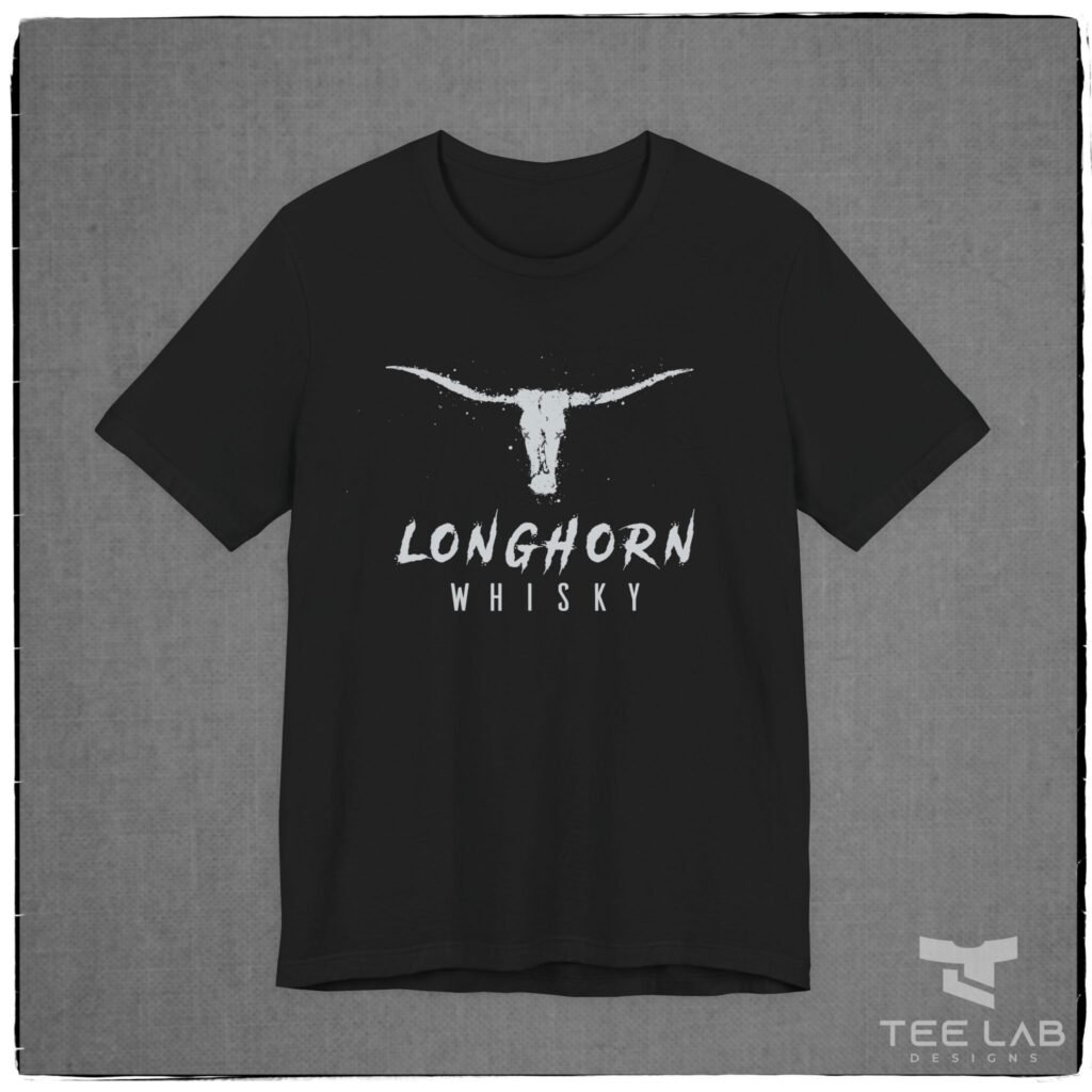 Longhorn Whisky Bella+Canvas Tee from Tee Lab Designs.